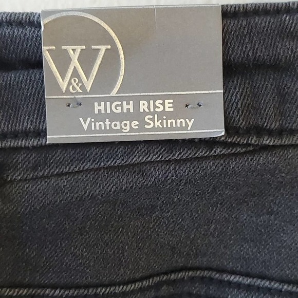 WIT & Wisdom grey studded high rise vintage‎ skinny jeans plus size 20 24 - Picture 7 of 8
